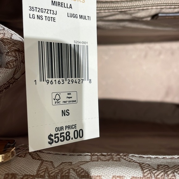 Michael Kors Large jacquard tote bag luggage multi color - Picture 6 of 10